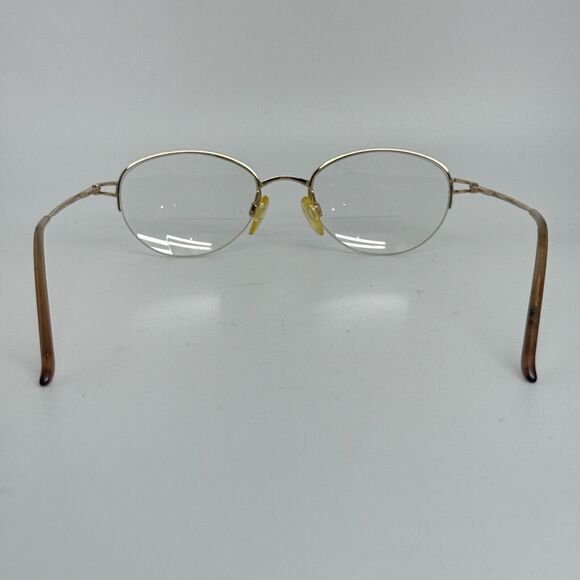 Elle Eyeglasses El18519 Gold Metal Frame 51-19-140 Half Rimless H14538 - Picture 4 of 8
